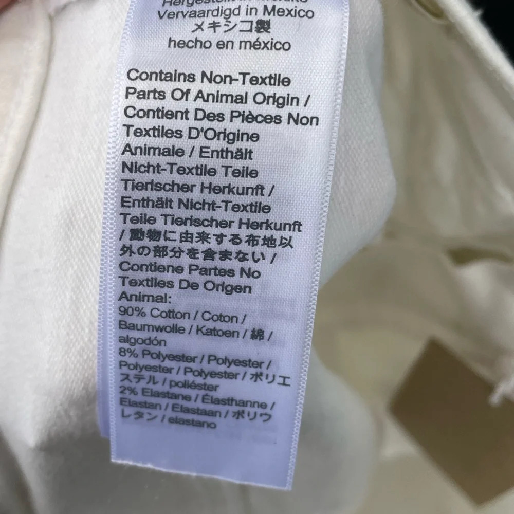 Madewell 9" Mid-Rise Skinny Crop Jeans in Pure  White: Knee-Rip Edition, size 32 - Picture 10 of 12